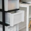 Edge Collections - Multicolor - IRIS 4-Drawer Narrow Plastic Storage Drawer Cart with Organizer Top - 1 Piece