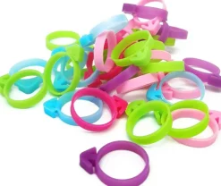 Edge Collections - Silicone Icing Bag Ties in 5 Colors for Pastry Decorating - 30 Pcs