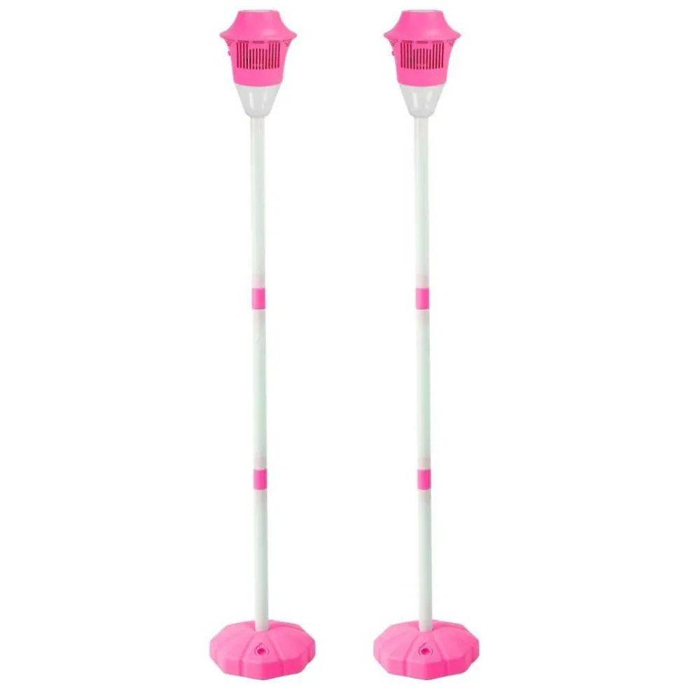 Edge Collections – Standing Bubble Machines with Colorful Lights, Music and Adjustable Height – 2 Pieces