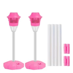 Edge Collections – Standing Bubble Machines with Colorful Lights, Music and Adjustable Height – 2 Pieces