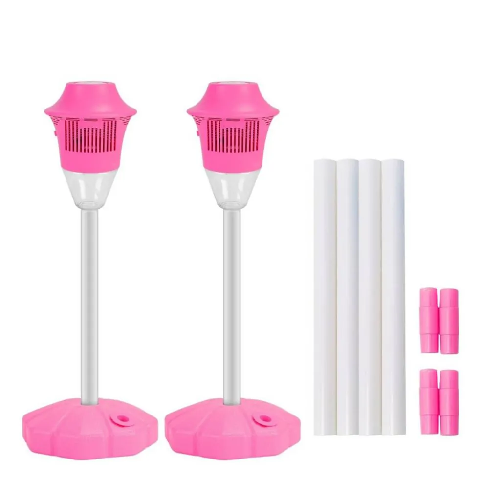 Edge Collections – Standing Bubble Machines with Colorful Lights, Music and Adjustable Height – 2 Pieces