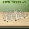 Edge Collections - White - 8 Compartment Transparent Acrylic Money Organizer for Cash - 1 Piece