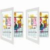 Edge Collections - 13.77" x 18.11" - Kids Art Frame Front Opening Wooden Frame for Artwork Display - 2 Pieces