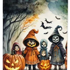 Edge Collections - 11 1/4" X 15 1/2" - Multicolor - Garden Trick Or Treaters Spooky Halloween Garden Flag - 1 Piece