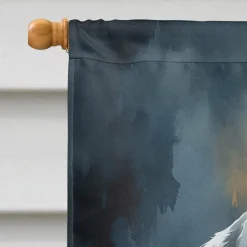 Edge Collections - 28" x 40" - Multicolor - Weimaraner Halloween House Flag Decorative Sleeve Pole - 1 Piece