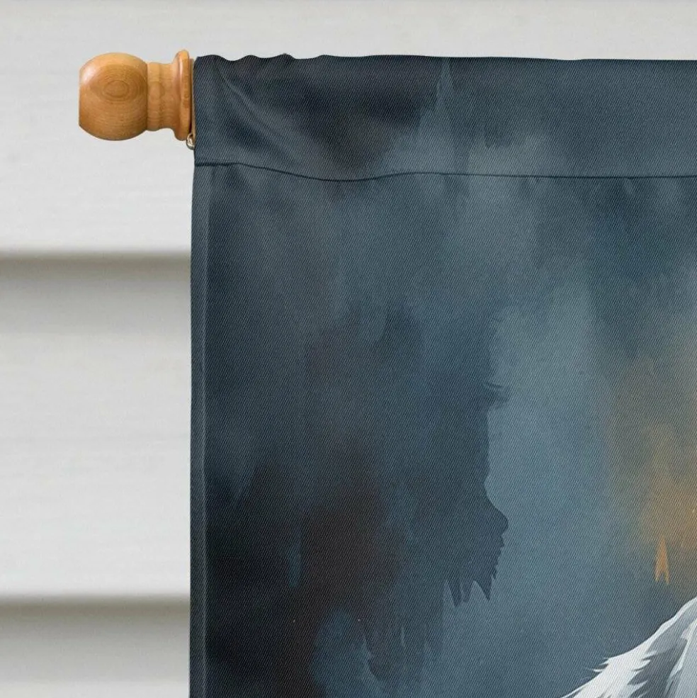 Edge Collections - 28" x 40" - Multicolor - Weimaraner Halloween House Flag Decorative Sleeve Pole - 1 Piece