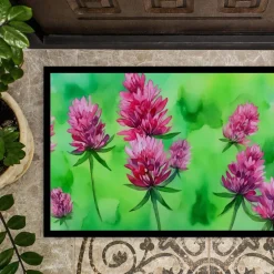 Edge Collections - 18" x 27" - Multicolor - Vermont Clover Doormat Indoor Outdoor - 1 Piece