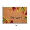 Edge Collections - 17" X 29" - Multicolor - Durable Fall Welcome Door Mat with Leaf Design - 1 Piece