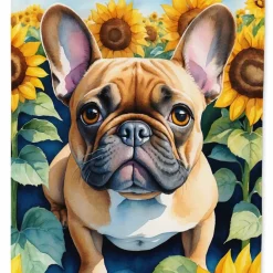 Edge Collections - 11.25" X 15.5" - Multicolor - Garden French Bulldog Flag es - 1 Piece