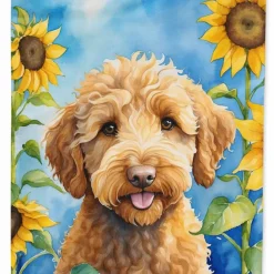 Edge Collections - 28" x 40" - Multicolor - Labradoodle House Decorative Sleeve Pole Flag - 1 Piece