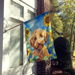 Edge Collections - 28" x 40" - Multicolor - Labradoodle House Decorative Sleeve Pole Flag - 1 Piece