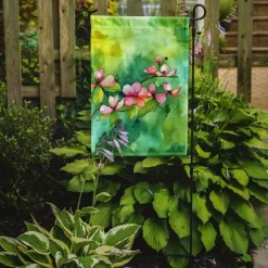 Edge Collections - 11.25" X 15.5" - Multicolor - Garden Flag Virginia American Dogwood Decorative Flag - 1 Piece