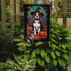 Edge Collections - 11.25" x 15.5" - Multicolor - Beagle Halloween Garden Flag - 1 Piece