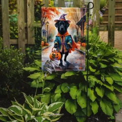 Edge Collections - 11.25" x 15.5" - Multicolor - Black Labrador Retriever Halloween Garden Flag - 1 Piece