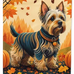Edge Collections - 11 1/4" X 15 1/2" - Multicolor - Garden Silky Terrier Fall Garden Flag - 1 Piece
