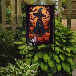 Edge Collections - 11 1/4" X 15 1/2" - Multicolor - Garden Miniature Pinscher Halloween Garden Flag - 1 Piece