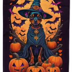 Edge Collections - 11 1/4" X 15 1/2" - Multicolor - Garden Miniature Pinscher Halloween Garden Flag - 1 Piece