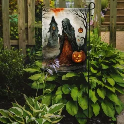 Edge Collections - 11 1/4" X 15 1/2" - Multicolor - Garden The Weeping Woman Halloween Garden Flag - 1 Piece