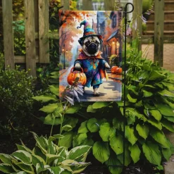 Edge Collections - 11.25" x 15.5" - Multicolor - Garden Flag Pug Halloween Trick or Treat  - 1 Piece - 1 Piece