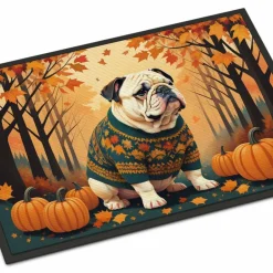 Edge Collections - 18" x 27" - Multicolor - English Bulldog Doormat Indoor Outdoor Rug - 1 Piece