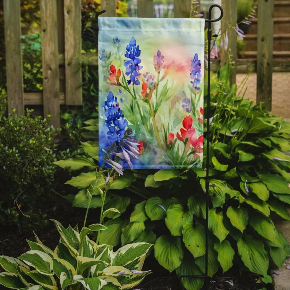 Edge Collections - 11.25" X 15.5" - Multicolor - Garden Flag Texas Bluebonnets Decorative Yard Flag - 1 Piece