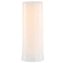 Edge Collections - 4" x 7.5" - White - Flickering LED Candle with Remote Timer - 1 Piece