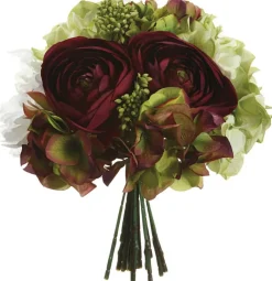 Eggplant & Green Hydrangea, Ranunculus & Peony Bouquet