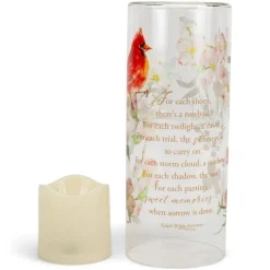 Elanze Designs For Each Thorn, There's A Rosebud - Sweet Memories - Ralph Waldo Emerson - 10x4 Inch Multicolor Glass LED Votive Candle Holder