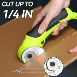 Electric Scissors 4.2V Cordless Cutter with Rechargeable Battery, Heavy Duty Cardboard Cutter Tool for Carpet, Leather, Fabric, Plastic & DIY Crafts
