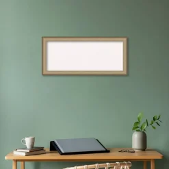 Elegant Brushed Narrow Framed Corkboard, White Cork