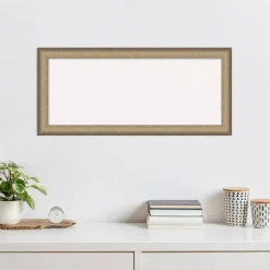 Elegant Brushed Narrow Framed Corkboard, White Cork