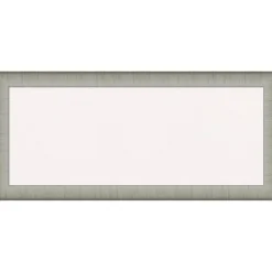 Elegant Brushed Narrow Framed Corkboard, White Cork
