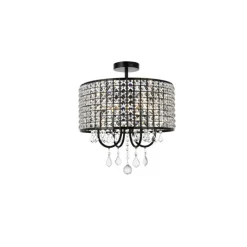 Elise 17 inch flush mount in black