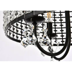 Elise 17 inch flush mount in black