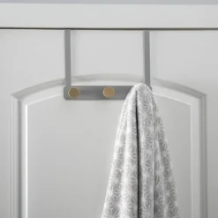 Elle Décor Gray 3 Hook Over the Door Hook