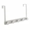 Elle Décor White 5 Hook Over the Door Hook