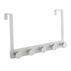 Elle Décor White 5 Hook Over the Door Hook