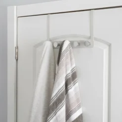 Elle Décor White 5 Hook Over the Door Hook