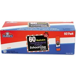 Elmer's Disappearing Purple School Glue Sticks, Washable, 7 Grams, 60 Count