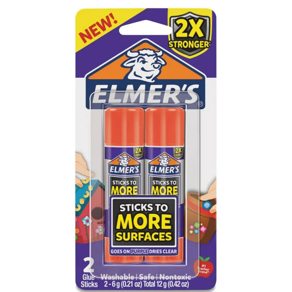 Elmer's Extra Strength Glue Stick - Pkg of 2, 0.21 oz
