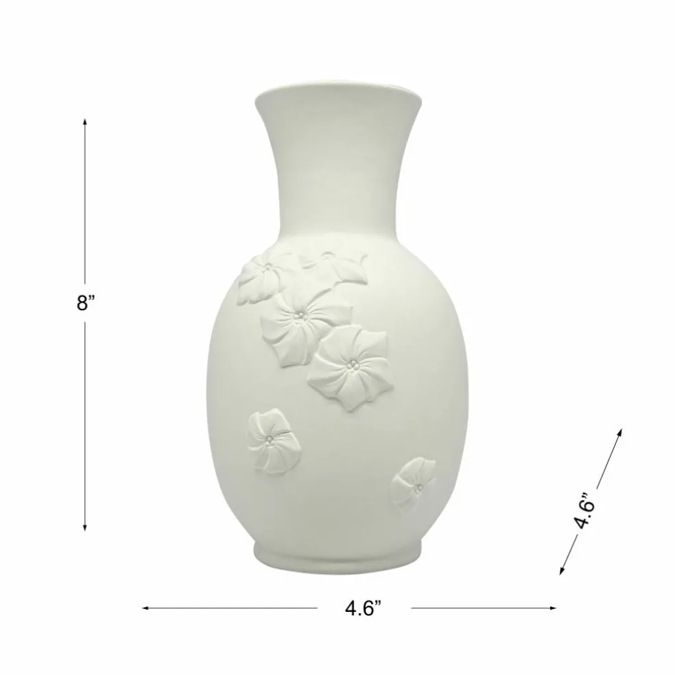 8" Embossed Floral DIY Ceramic Vase by Make Market®
