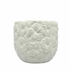 6" Embossed Hibiscus DIY Ceramic Vase by Make Market®