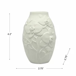 4.25" Embossed Orchid DIY Ceramic Bud Vase by Make Market®