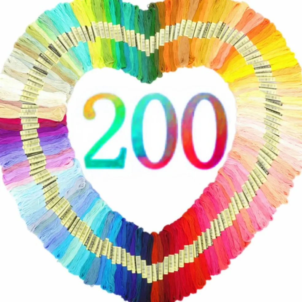 Embroidery Floss | Rainbow Thread for Embroidery, Cross Stitch Thread, Crafting Arts Embroidery Strings Bulk(200 Colors)