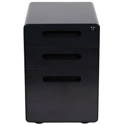 Emma and Oliver Ergonomic 3-Drawer Mobile Locking Filing Cabinet Storage Organizer