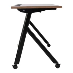 Emma and Oliver Griffin Heavy-Duty Flip Top Training Table with Nesting Design, Privacy Panel, Y-Legs, Tabletop, Metal Frame