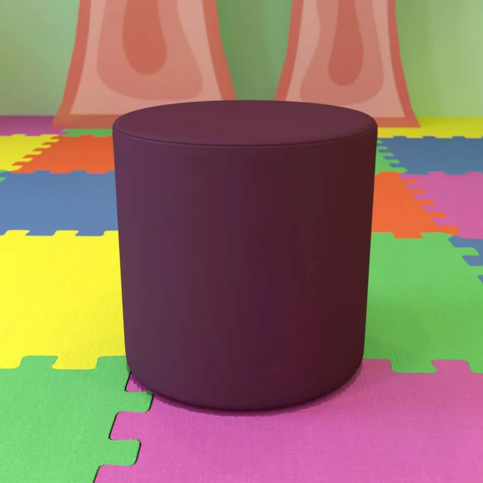 Emma and Oliver 18"H Soft Seating Flexible Circle Backless Chair for Classrooms and Common Spaces