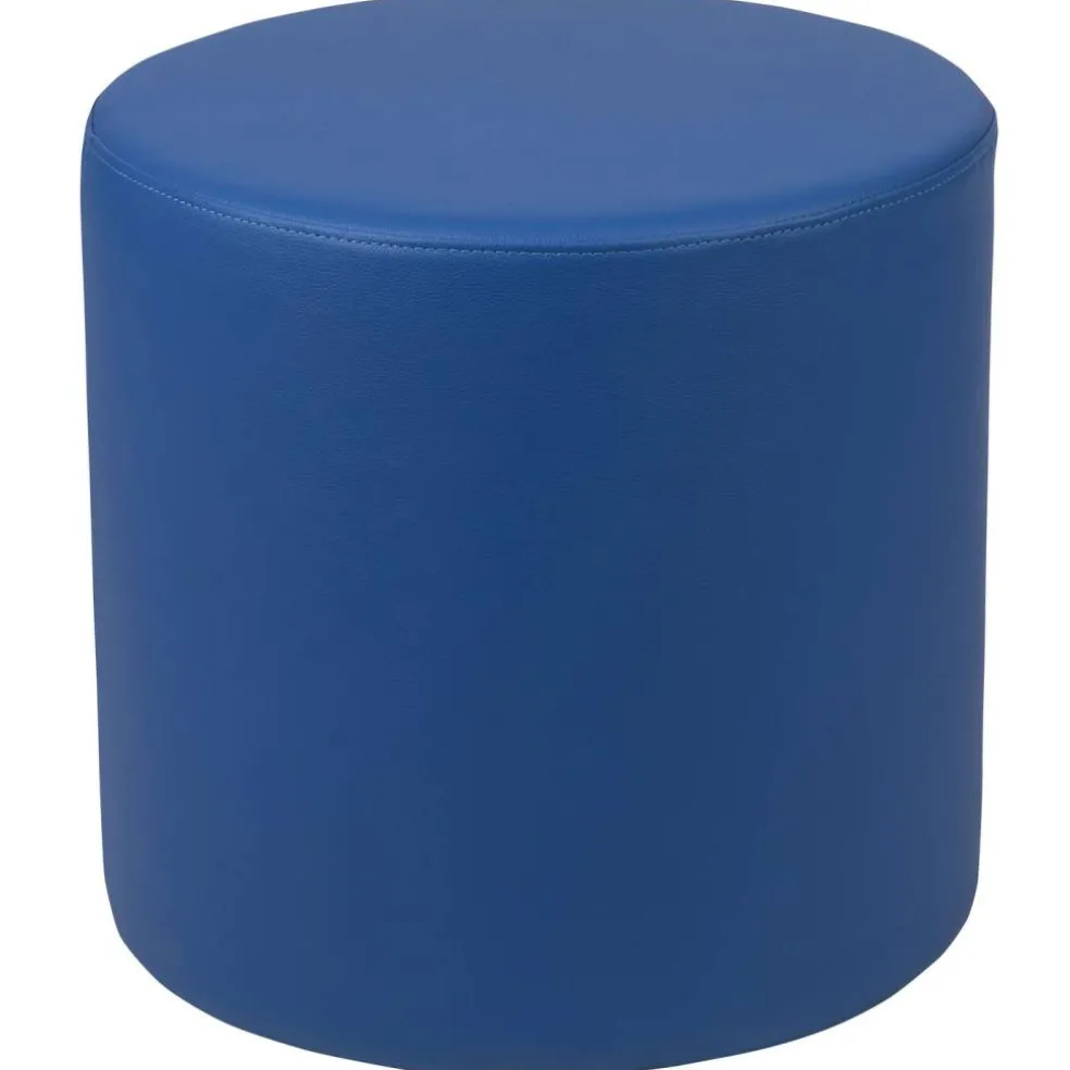 Emma and Oliver 18"H Soft Seating Flexible Circle Backless Chair for Classrooms and Common Spaces