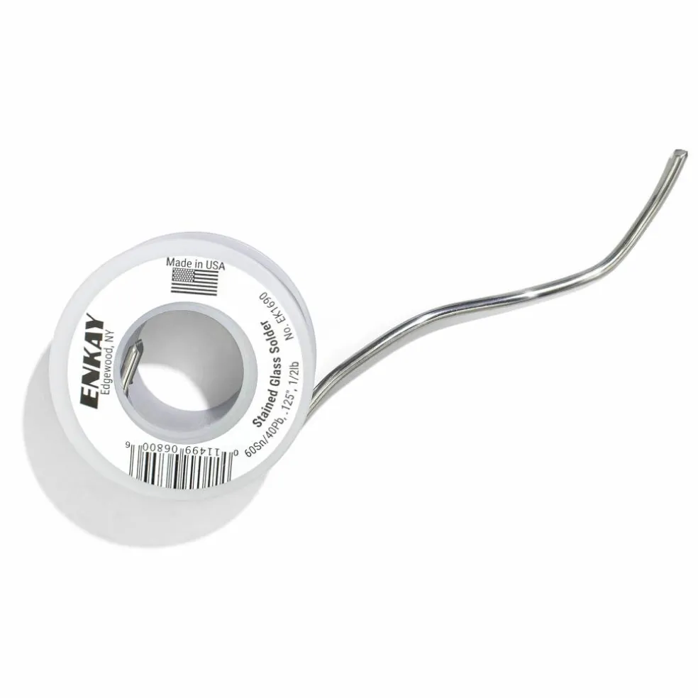 Enkay 1/8" Stained Glass Soldering Wire, 1/2lb.
