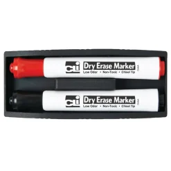 Eraser - Whiteboard - Magnetic w/ Two Markers